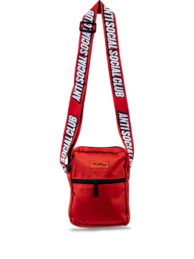 Shop Anti Social Social Club Patch-detail Side Bag In Red