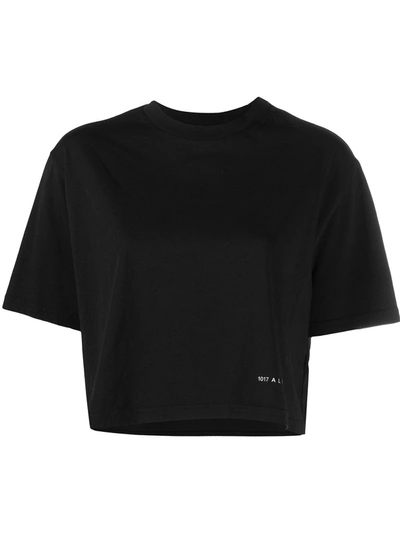 Shop Alyx Logo-print Cropped T-shirt In Black