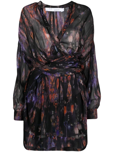 Shop Iro Abstract Print Dress In Black