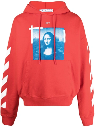 Shop Off-white Mona Lisa Print Hoodie In Orange