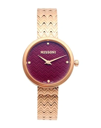 Shop Missoni Wrist Watch In Platinum