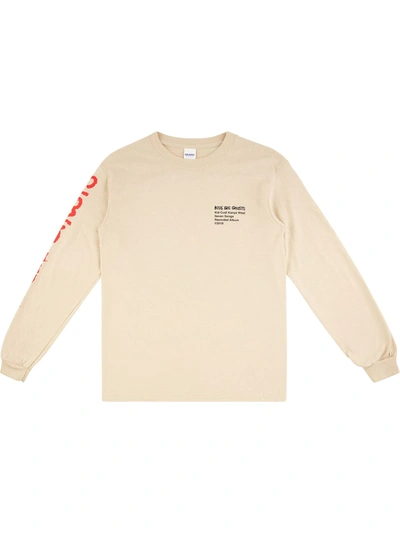 Shop Kanye West Kids See Ghosts Long Sleeve T-shirt In Neutrals