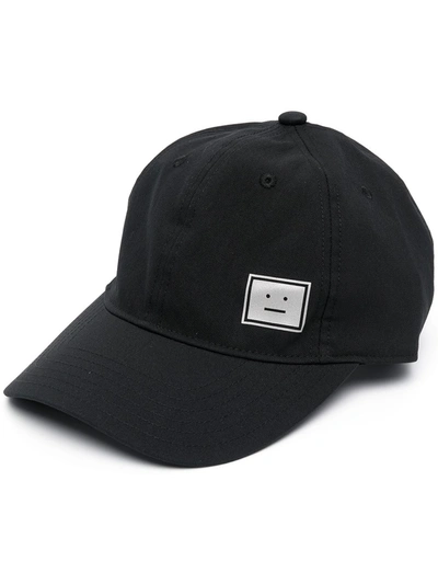 Shop Acne Studios Face-patch Baseball Cap In Black
