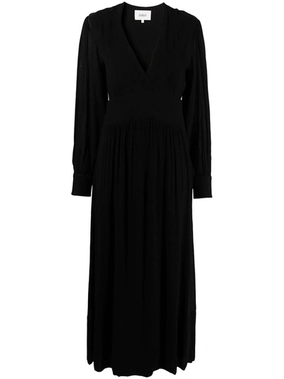 Shop Ba&sh Lamia V-neck Midi Dress In Black