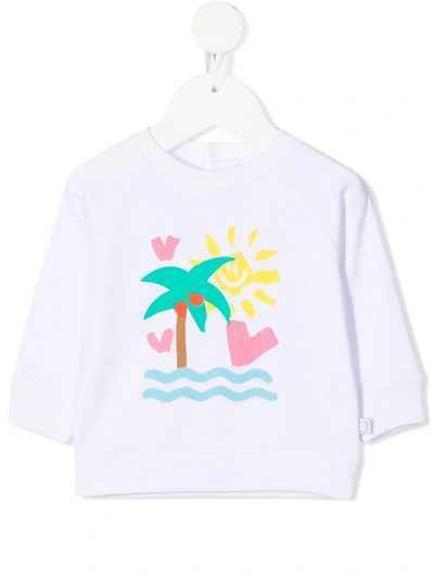 Shop Stella Mccartney Palm Tree-print Sweatshirt In White