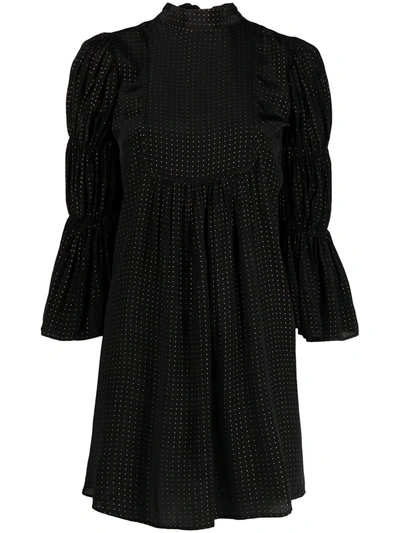 Shop Bytimo Golden Dots Shift Dress In Black