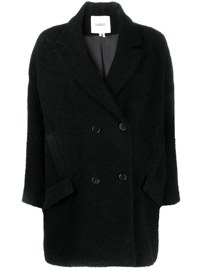 Shop Ba&sh Sabi Double-breasted Coat In Black