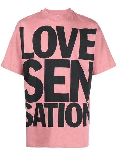 Shop Honey Fucking Dijon Love Sensation Print T-shirt In Pink
