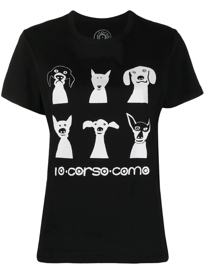 Shop 10 Corso Como Logo-print T-shirt In Black