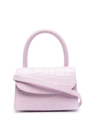 Shop By Far Crocodile-effect Tote Bag In Pink