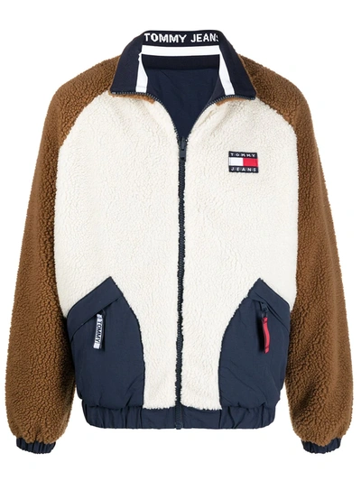 Tommy Jeans Reversible Logo-patch Zip-up Jacket In Neutrals | ModeSens