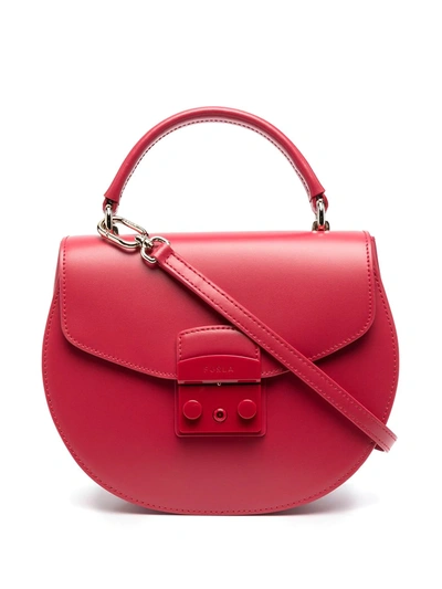 Shop Furla Metropolis Mini Crossbody Bag In Red