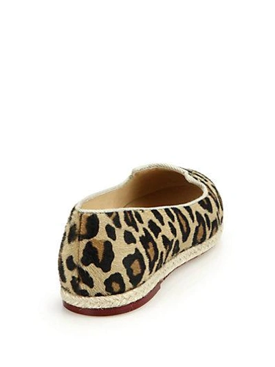 Shop Charlotte Olympia Capri Cat Leopard-print Calf Hair Espadrille Flats