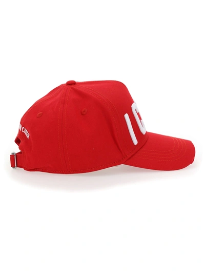 Shop Dsquared2 Baseball Hat In Rosso+bianco