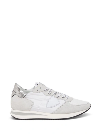 Shop Philippe Model Trpx L Sneakers In Leather In White