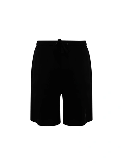 Shop Valentino Bermuda Shorts In Nero/nero
