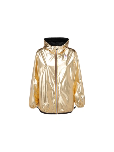 Shop Fendi X K-way Coat In Gold