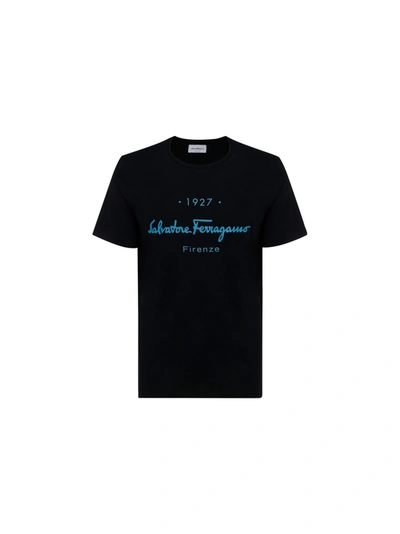 Shop Ferragamo T-shirt In Black/scand.