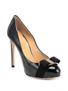 FERRAGAMO Rilly Patent Leather Bow Pumps