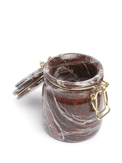 Editions Milano Miss Marble Storage Jar (12cm) In Red