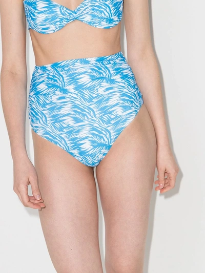 Shop Melissa Odabash Lyon Splash Bikini Bottoms In Blue