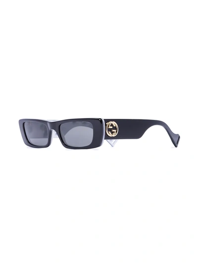Shop Gucci Gg0516s Rectangular-frame Sunglasses In Black