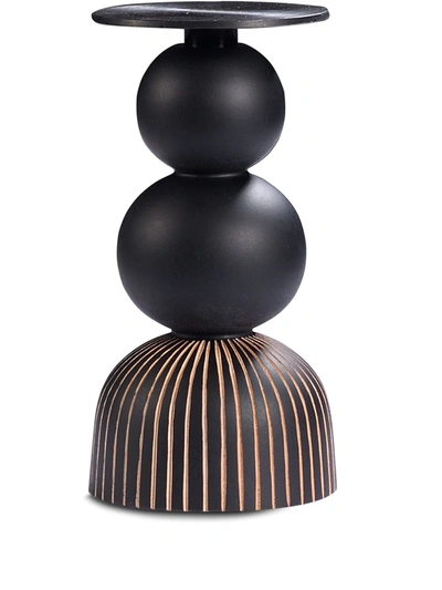 Shop Zanat Aurora Candleholder (19cm) In Black