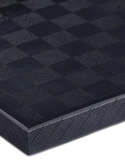 Zanat Kioko Serving Tray/chess Board (35cm) In Black
