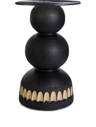 Shop Zanat Aurora Candleholder (14cm) In Black