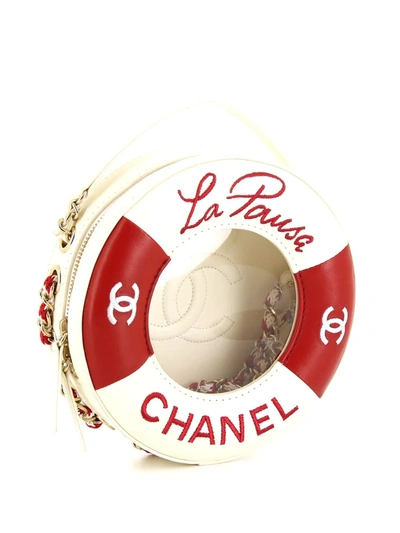 Pre-owned Chanel 2019 Limited Edition Life Ring Two-way Bag In Red