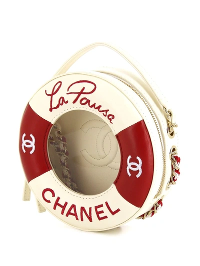 Pre-owned Chanel 限量救生圈造型两用手提包 In Red