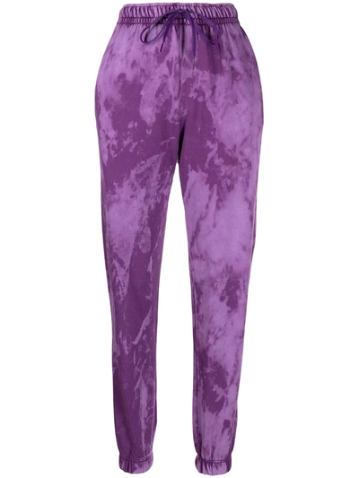 Shop Ireneisgood Tie-dye Print Track Pants In Purple