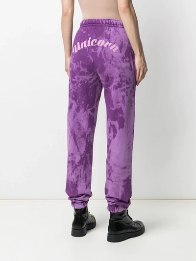 Shop Ireneisgood Tie-dye Print Track Pants In Purple
