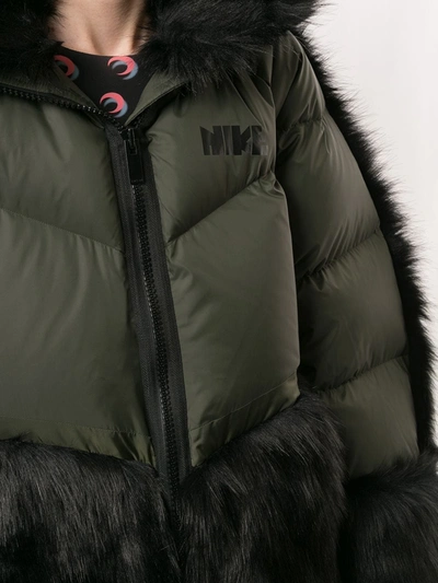 Shop Nike X Sacai Puffer Jacket In Green