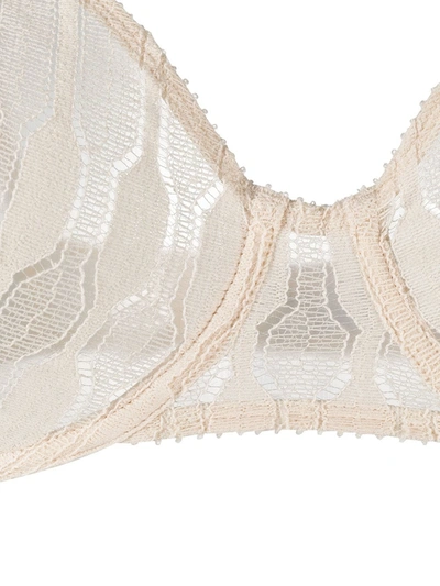 Eres Officielle Leavers Lace Underwired Soft-cup Bra In Neutrals