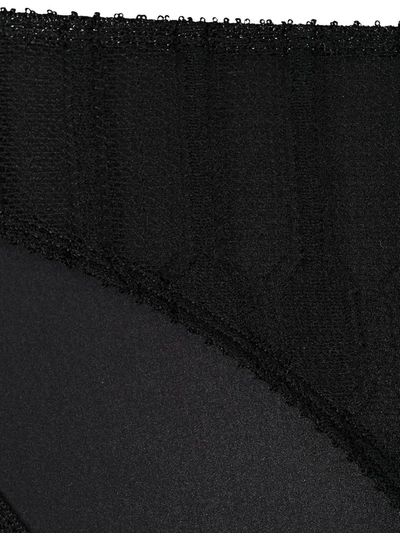 Eres Ebene Leavers Lace-trimmed Stretch-jersey Briefs In Black