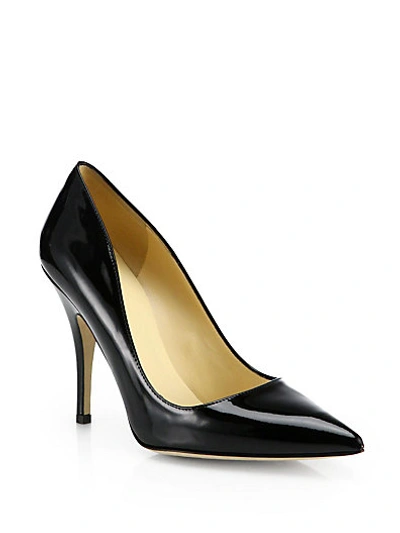 Kate Spade Licorice Patent Leather Pumps In Black