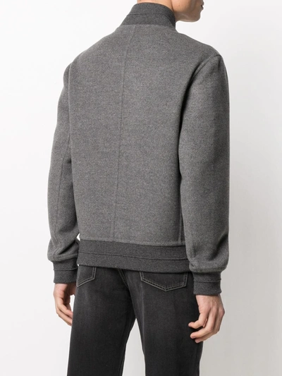 Shop Brunello Cucinelli Cashmere Reversible Jacket In Grey