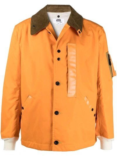 Shop Junya Watanabe Corduroy Collar Jacket In Orange