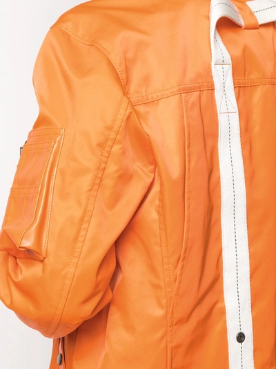 Shop Junya Watanabe Corduroy Collar Jacket In Orange