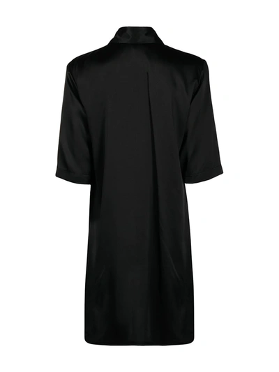 La Perla Black Silk Shirt Night Dress In Black