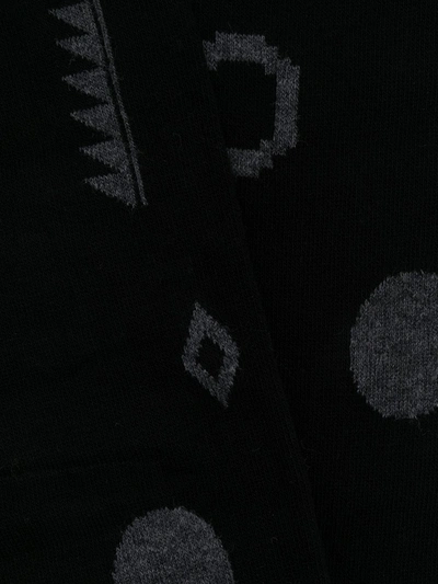 Shop Altea Geometric Print Mid-length Socks In Black