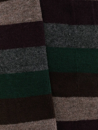 Altea Striped Mid-length Socks In Blue
