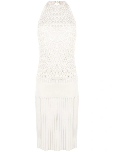 Pre-owned Hermes  Knitted Dress In Neutrals