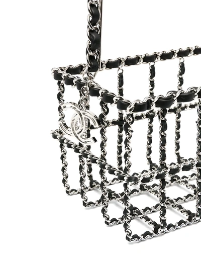 Pre-owned Chanel 2014 Shopping Basket Bag In Black