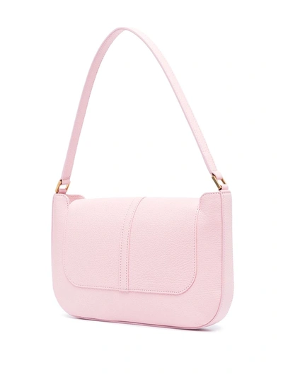 Shop By Far Pink Leather Shoulder Bag