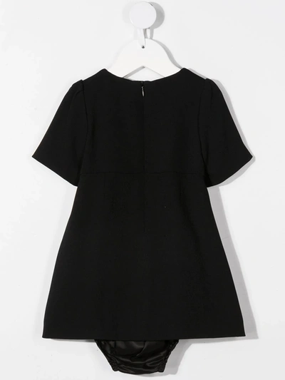 Dolce & Gabbana Rose-embroidered Dress In Black