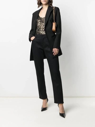 Shop Tom Ford High-rise Straight-leg Trousers In Black