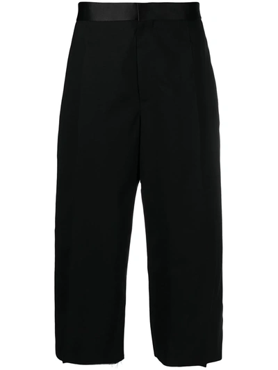 Shop Versace Tailored Cropped Trousers In Black