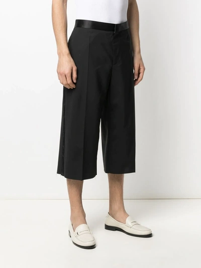 Shop Versace Tailored Cropped Trousers In Black